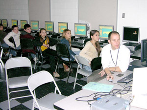 Students learn about Techno Educational CNC Routers at Commack Middle School